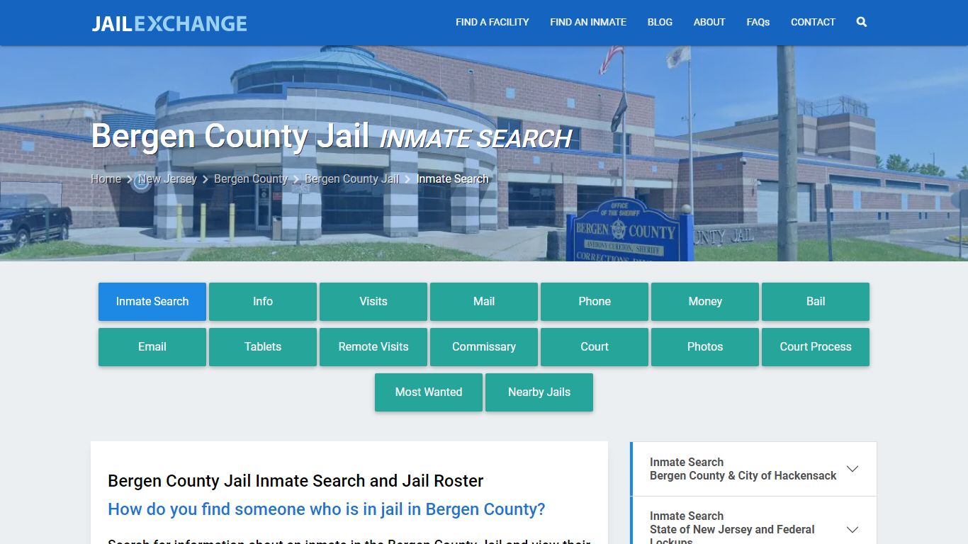 Inmate Search: Roster & Mugshots - Bergen County Jail, NJ