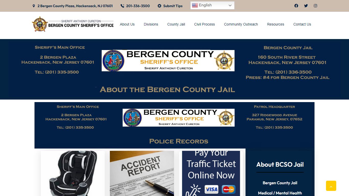 Police Records – Bergen County Sheriff